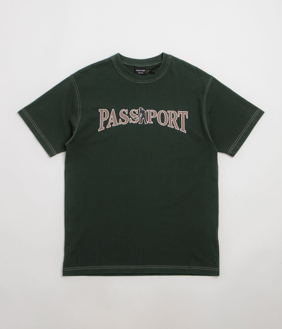 Pass Port Official Contrast T-Shirt - Washed Forest Green