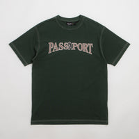 Pass Port Official Contrast T-Shirt in Washed Forest Green thumbnail