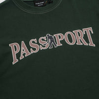 Pass Port Official Contrast T-Shirt in Washed Forest Green thumbnail