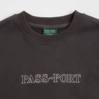 Pass Port Official Organic Fleece Sweatshirt in Vintage Black thumbnail