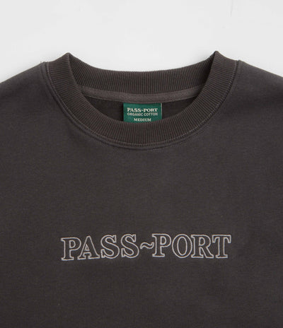 Pass Port Official Organic Fleece Sweatshirt in Vintage Black