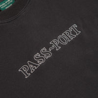 Pass Port Official Organic Fleece Sweatshirt in Vintage Black thumbnail