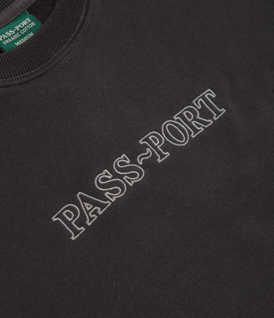 Pass Port Official Organic Fleece Sweatshirt in Vintage Black