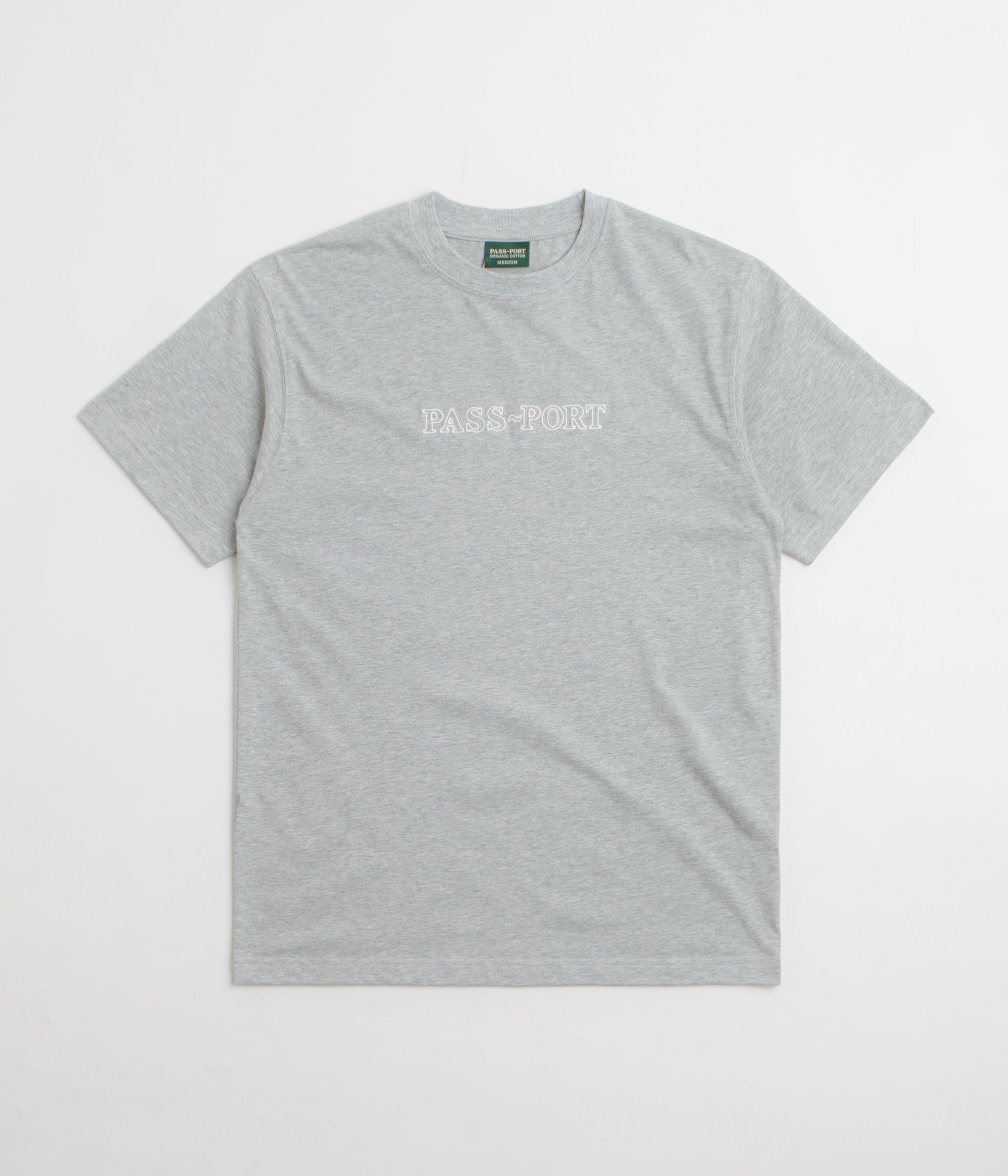 Pass Port Official Organic T-Shirt in Heather Grey