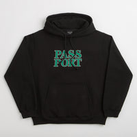 Pass Port Official Stacked Applique Hoodie in Black thumbnail