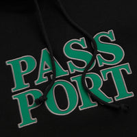 Pass Port Official Stacked Applique Hoodie in Black thumbnail