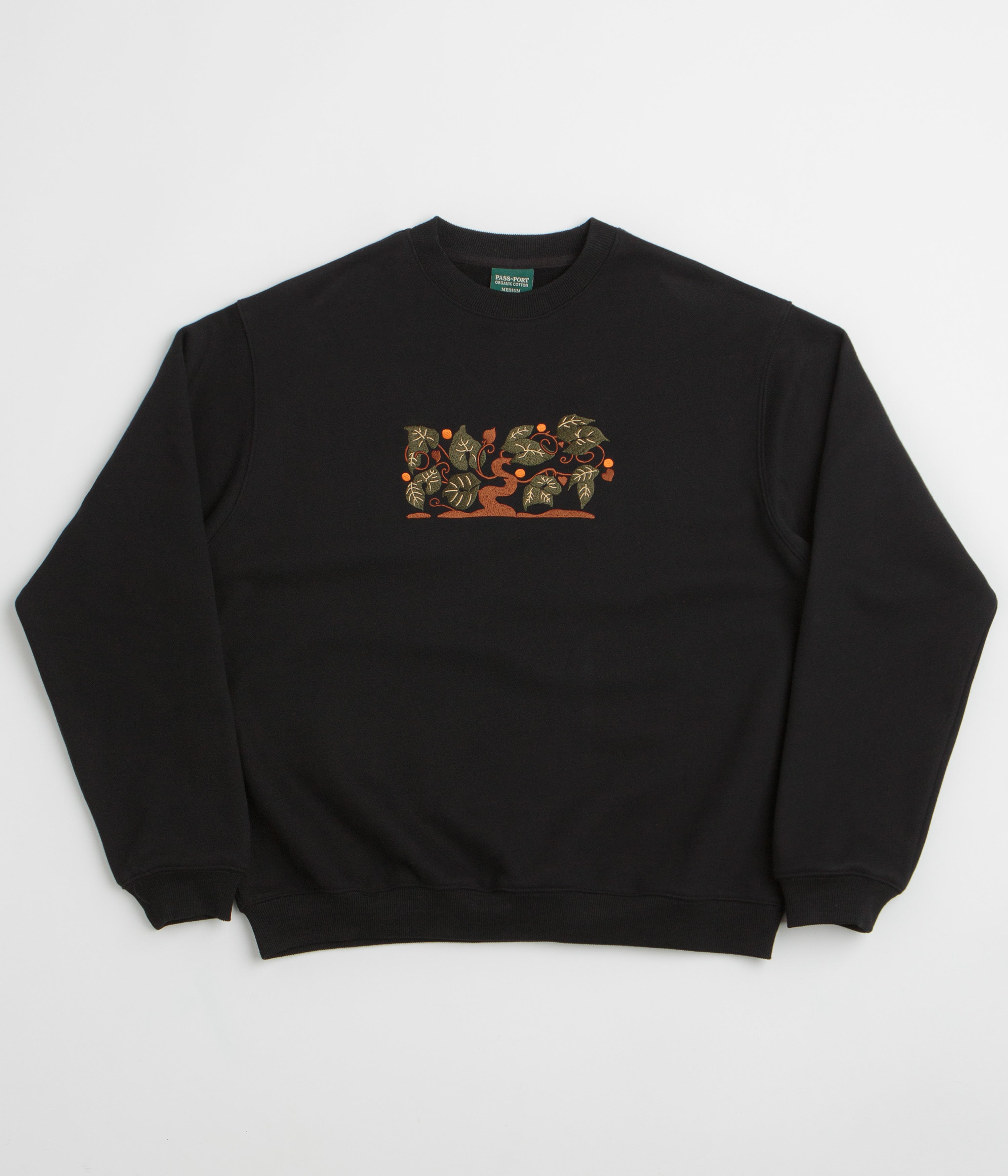 Pass Port Orchard Organic Crewneck Sweatshirt in Black