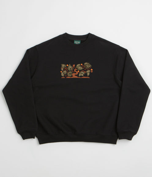 Pass Port Orchard Organic Crewneck Sweatshirt - Black