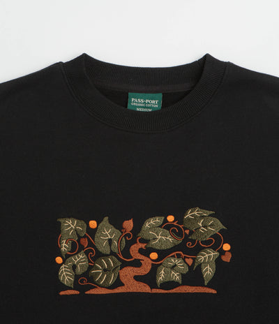 Pass Port Orchard Organic Crewneck Sweatshirt in Black