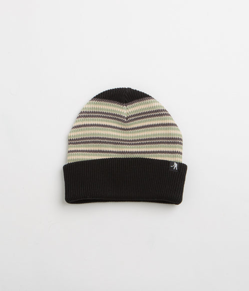Pass Port Organic Cotton Stripe Beanie - Black