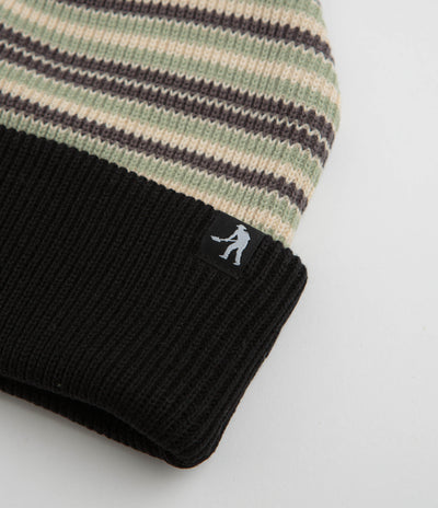 Pass Port Organic Cotton Stripe Beanie in Black