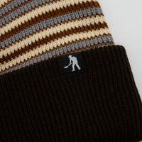 Pass Port Organic Cotton Stripe Beanie - Black / Brown thumbnail