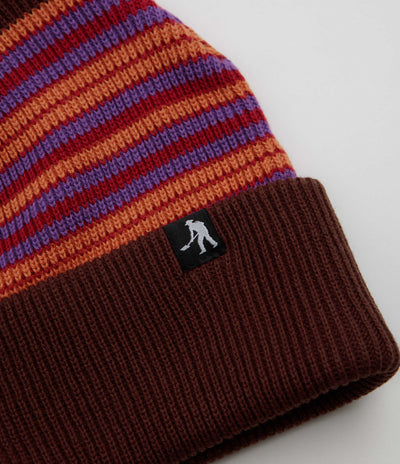 Pass Port Organic Cotton Stripe Beanie in Orange