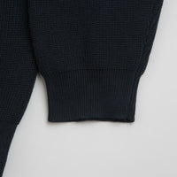 Pass Port Organic Cotton Stripe Knit Sweatshirt in Navy thumbnail