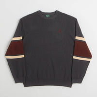 Pass Port Organic Cotton Stripe Knit Sweatshirt in Slate thumbnail