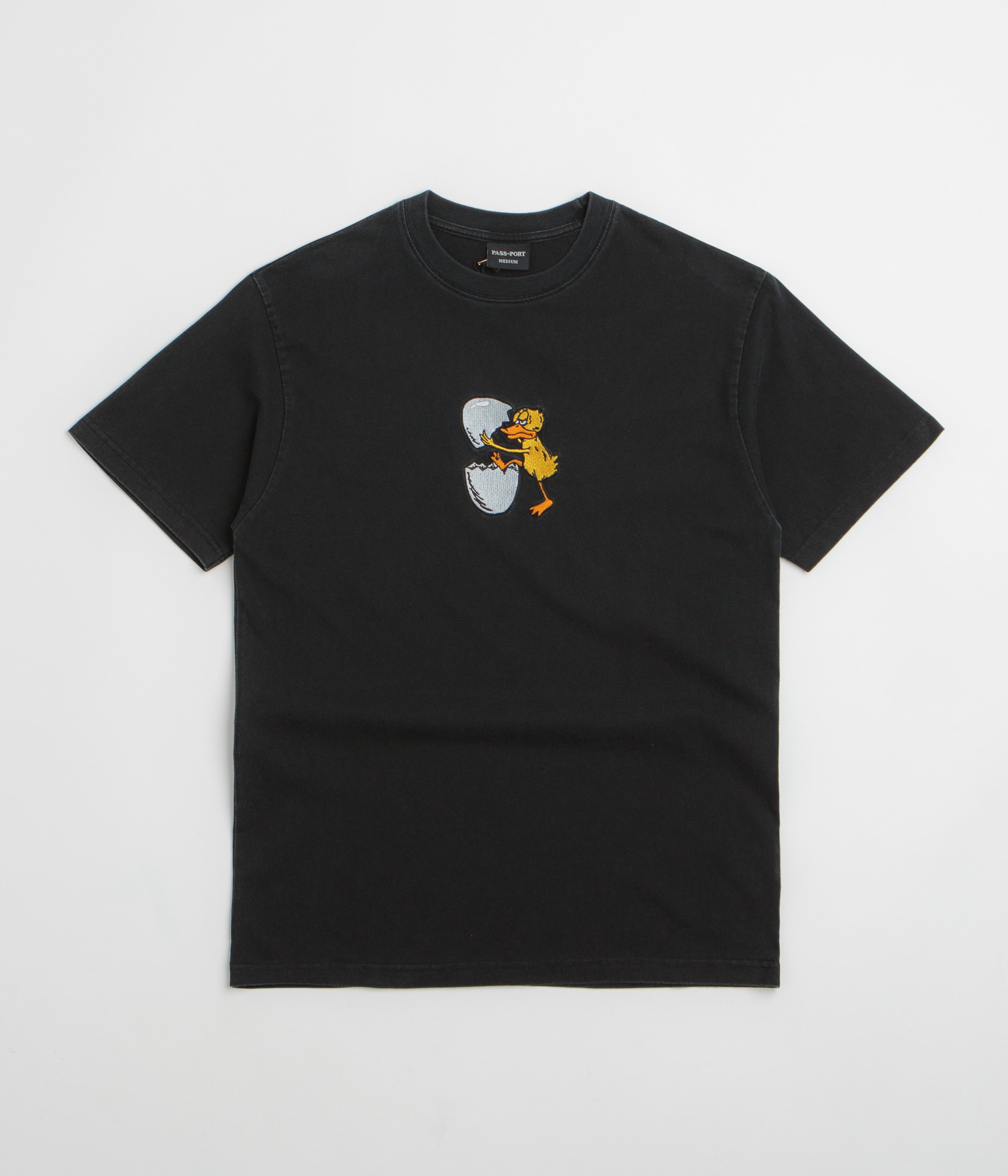 Pass Port Over It T-Shirt in Washed Black
