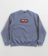 Pass Port Pattoned Crewneck Sweatshirt - Washed Out Blue