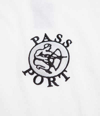 Pass Port Potters Mark Embroidery T-Shirt - White