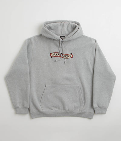Pass Port Red Flag Hoodie - Ash