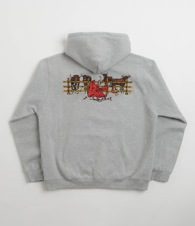 Pass Port Red Flag Hoodie - Ash