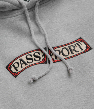 Pass Port Red Flag Hoodie - Ash