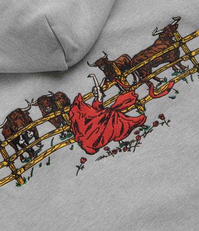 Pass Port Red Flag Hoodie - Ash
