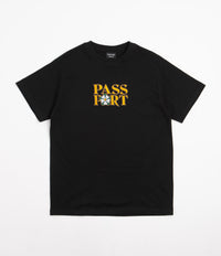 Pass Port Rosa Embroidery T-Shirt - Black