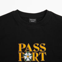 Pass Port Rosa Embroidery T-Shirt - Black thumbnail