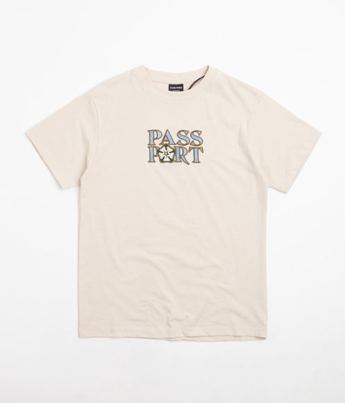 Pass Port Rosa Embroidery T-Shirt - Natural