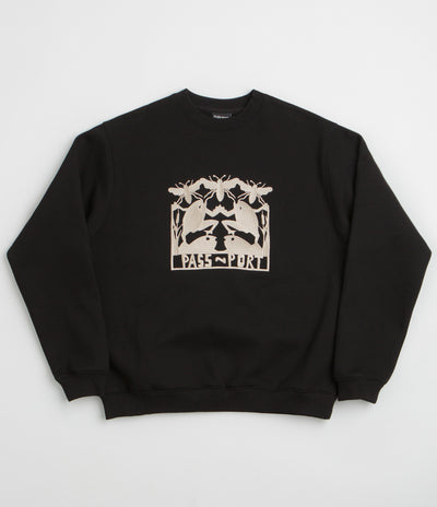 Pass Port Scissorcraft Crewneck Sweatshirt in Black