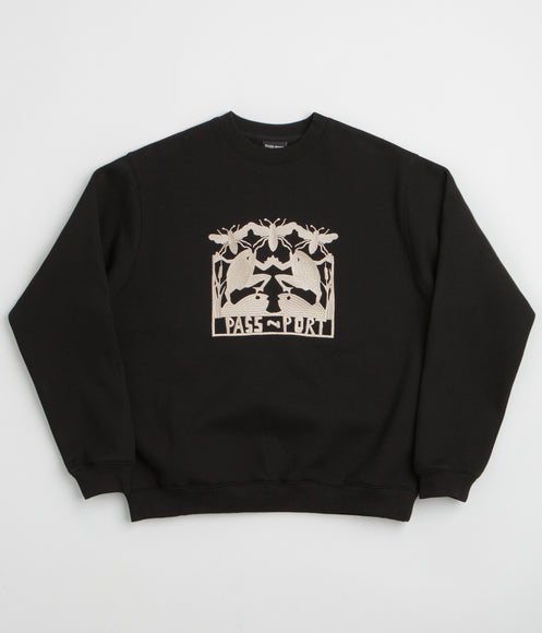 Pass Port Scissorcraft Crewneck Sweatshirt - Black