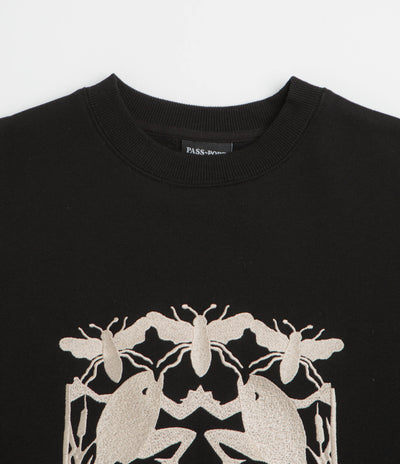 Pass Port Scissorcraft Crewneck Sweatshirt in Black