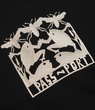 Pass Port Scissorcraft Crewneck Sweatshirt in Black