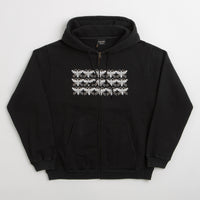 Pass Port Scissorcraft Full Zip Hoodie in Black thumbnail