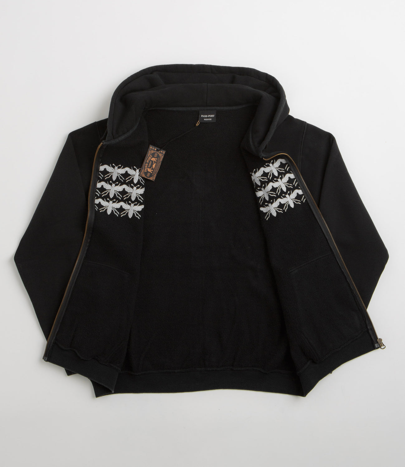 Pass Port Scissorcraft Full Zip Hoodie - Black | flatspot