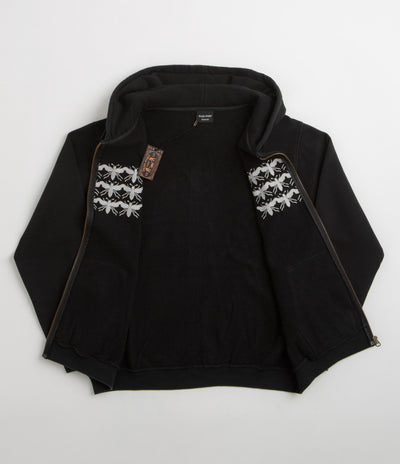 Pass Port Scissorcraft Full Zip Hoodie in Black