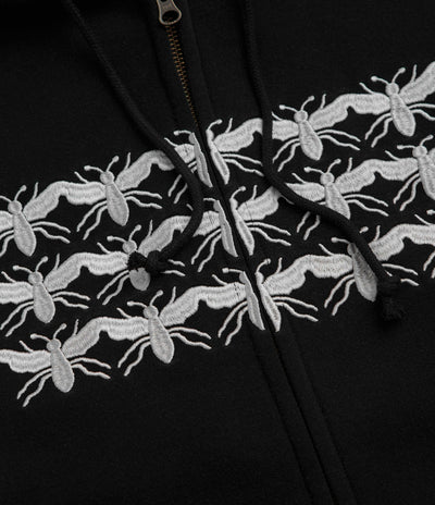 Pass Port Scissorcraft Full Zip Hoodie in Black