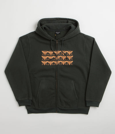Pass Port Scissorcraft Full Zip Hoodie in Seaweed