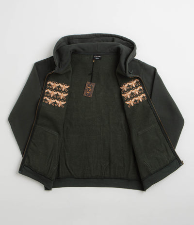 Pass Port Scissorcraft Full Zip Hoodie in Seaweed