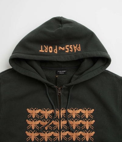 Pass Port Scissorcraft Full Zip Hoodie - Seaweed | flatspot