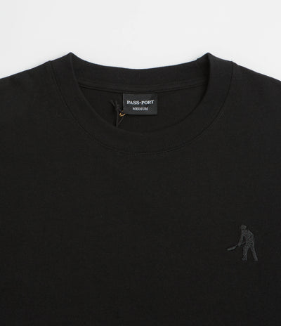 Pass Port Solid Workers T-Shirt in Black