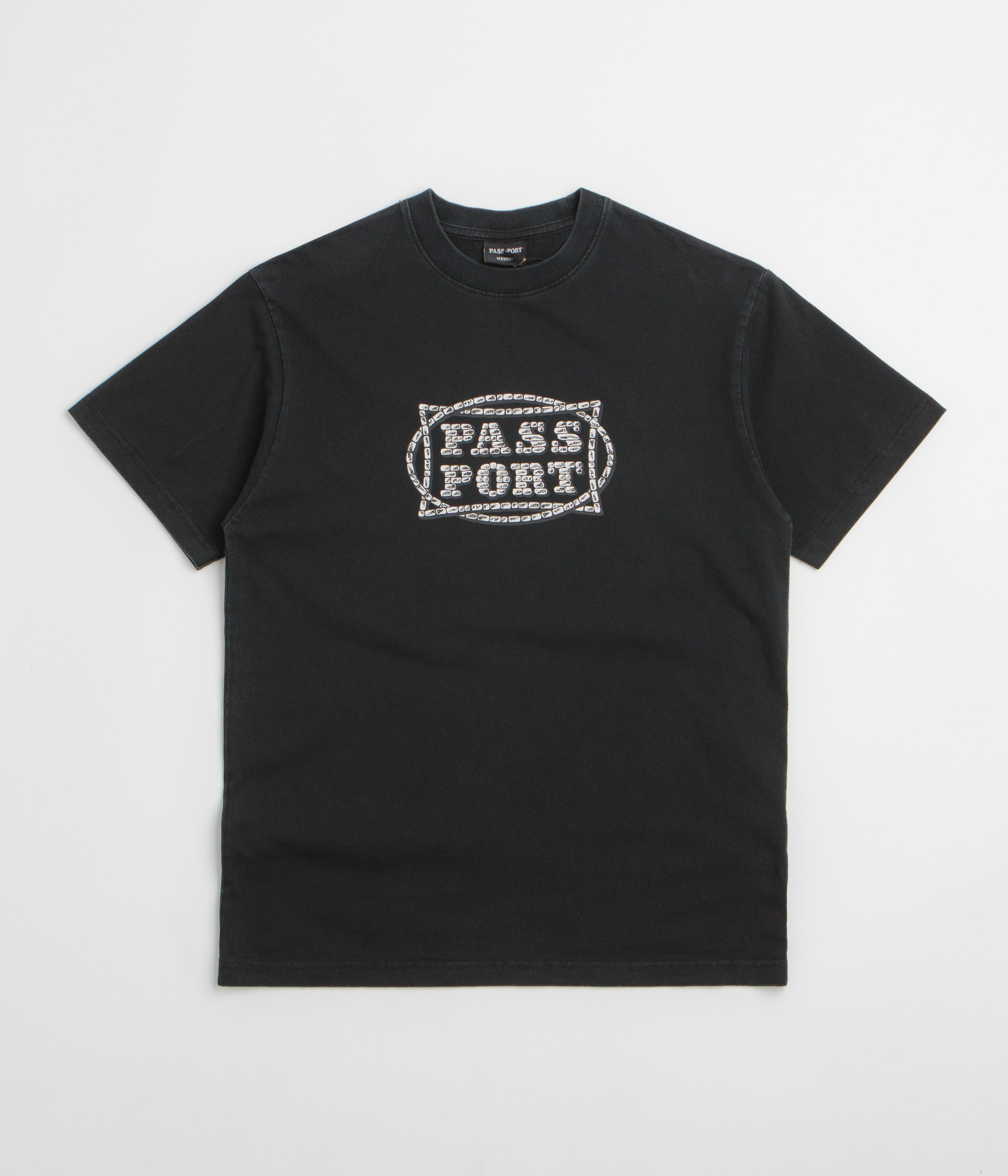 Pass Port Stone Circle T-Shirt in Washed Black