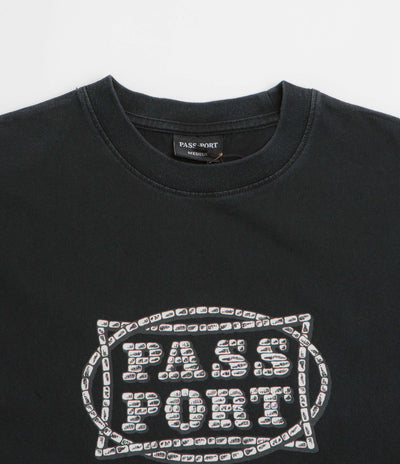 Pass Port Stone Circle T-Shirt in Washed Black