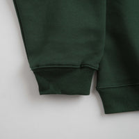 Pass Port Sunken Logo Embroidery Hoodie in Forest Green thumbnail