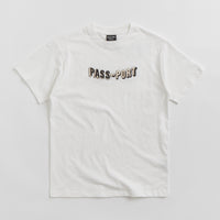 Pass Port Sunken Logo Embroidery T-Shirt in White thumbnail