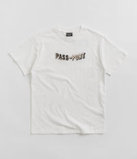 Pass Port Sunken Logo Embroidery T-Shirt in White