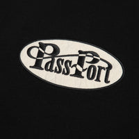 Pass Port Whip Embroidery T-Shirt - Black thumbnail