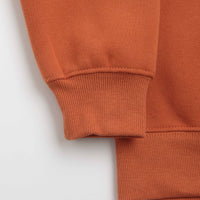 Pasteelo Can Embroidered Script Crewneck Sweatshirt - Rust thumbnail