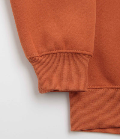 Pasteelo Can Embroidered Script Crewneck Sweatshirt - Rust