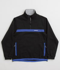 Pasteelo Contrast 1/4 Zip Sweatshirt in Black and Royal